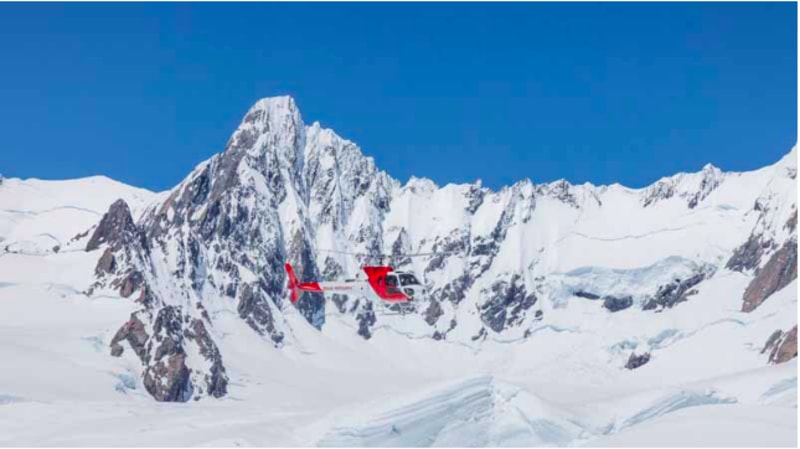 Join Glacier Helicopters for an incredible scenic flight with a snow landing on the majestic Fox Glacier!